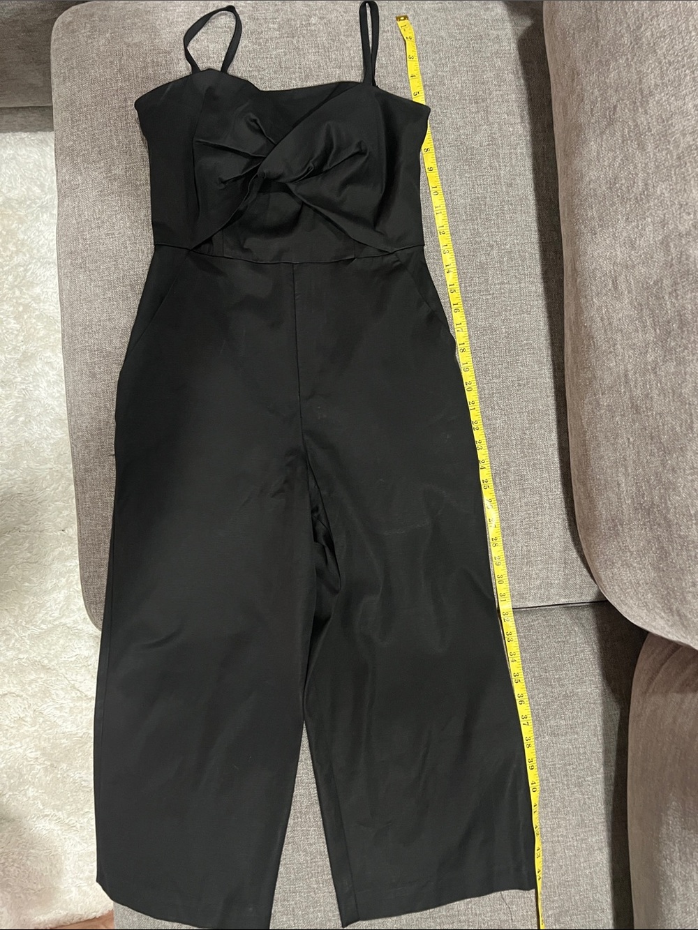 Trina Turk Black Twist-Front Strap Jumpsuit